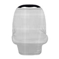 Grey And White Glen Plaid Print Baby Seat Cover