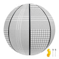 Grey And White Glen Plaid Print Basketball