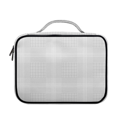 Grey And White Glen Plaid Print Briefcase Bible Bag