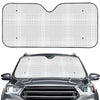 Grey And White Glen Plaid Print Car Windshield Sun Shade