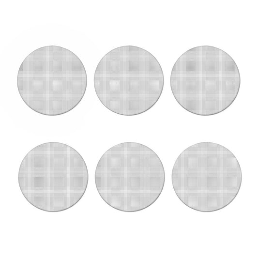 Grey And White Glen Plaid Print Coaster Set