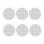 Grey And White Glen Plaid Print Coaster Set