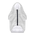 Grey And White Glen Plaid Print Dog Zip Up Hoodie