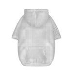 Grey And White Glen Plaid Print Dog Zip Up Hoodie