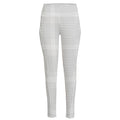 Grey And White Glen Plaid Print High-Waisted Pocket Leggings