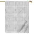 Grey And White Glen Plaid Print House Flag