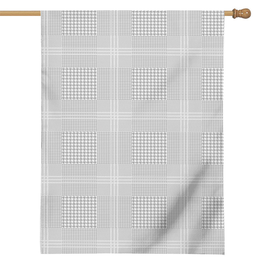 Grey And White Glen Plaid Print House Flag