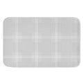 Grey And White Glen Plaid Print Indoor Door Mat