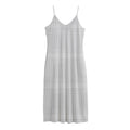 Grey And White Glen Plaid Print Jersey Midi Cami Dress