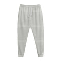 Grey And White Glen Plaid Print Jogger Pants