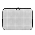 Grey And White Glen Plaid Print Laptop Sleeve
