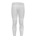 Grey And White Glen Plaid Print Men's Leggings