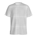 Grey And White Glen Plaid Print Men's Athletic T-Shirt