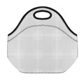 Grey And White Glen Plaid Print Neoprene Lunch Bag
