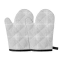 Grey And White Glen Plaid Print Oven Mitts