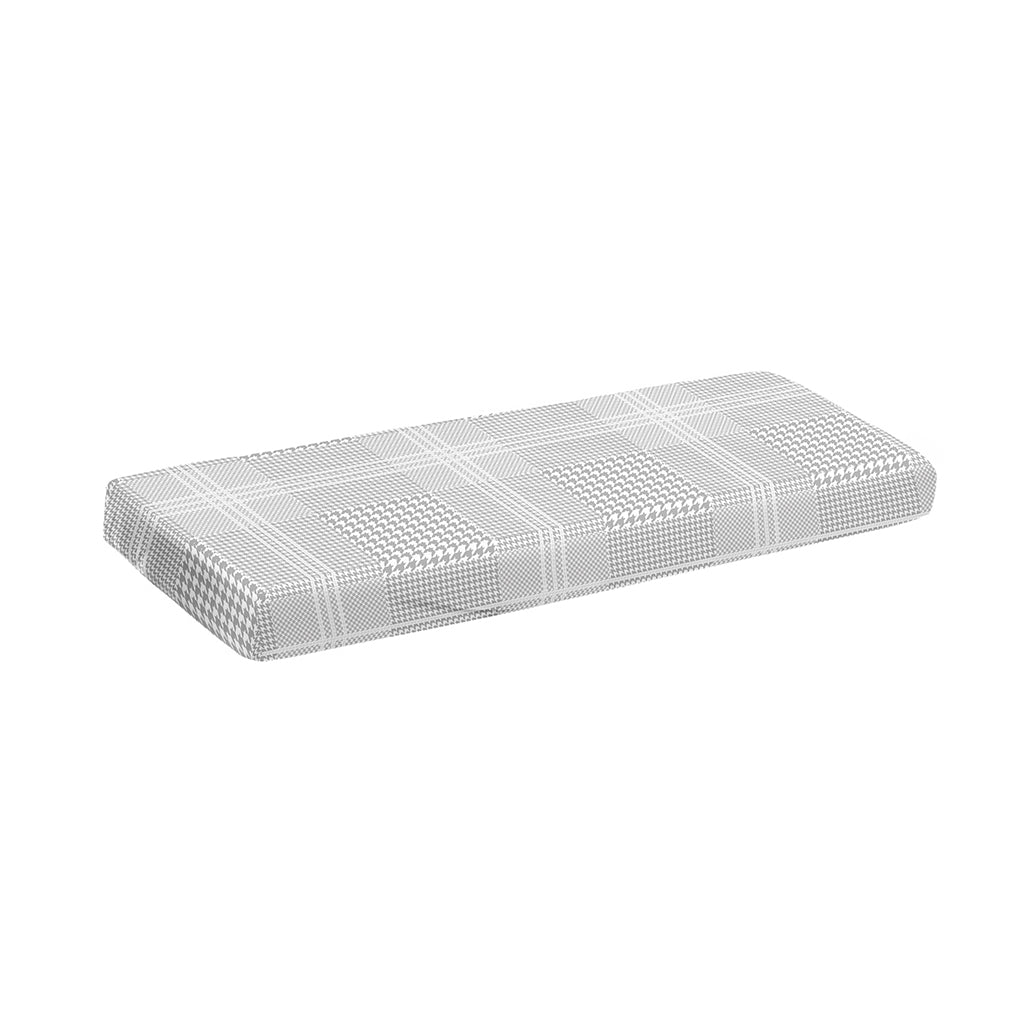 Grey And White Glen Plaid Print Piano Keyboard Cover