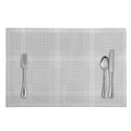 Grey And White Glen Plaid Print Placemat