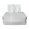 Grey And White Glen Plaid Print Rectangle Tissue Box Cover