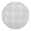 Grey And White Glen Plaid Print Round Blanket