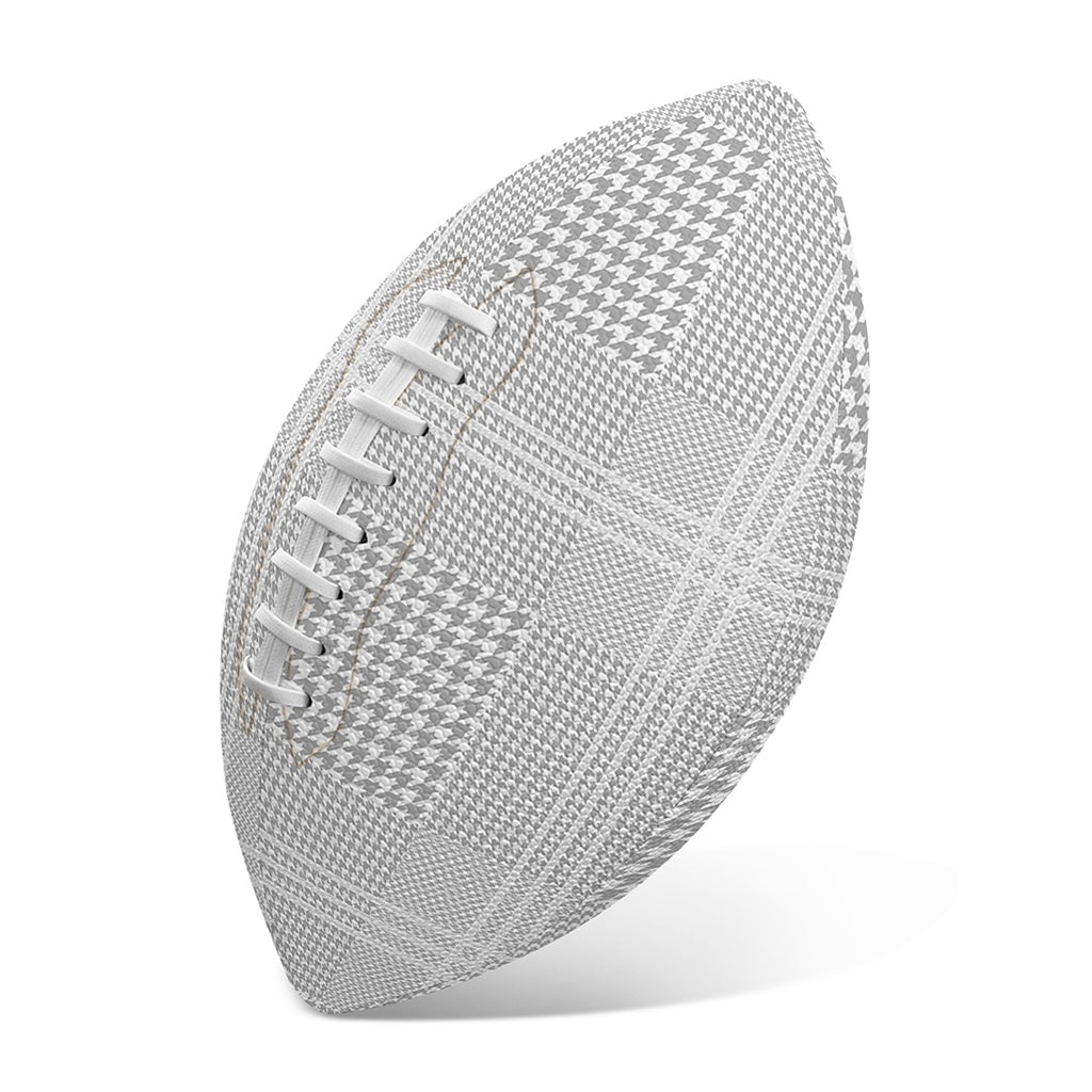 Grey And White Glen Plaid Print Rugby Ball