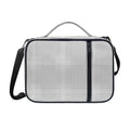Grey And White Glen Plaid Print Shoulder Strap Bible Bag