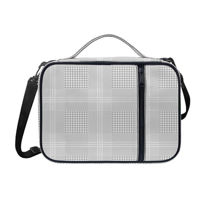 Grey And White Glen Plaid Print Shoulder Strap Bible Bag