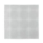 Grey And White Glen Plaid Print Silk Bandana