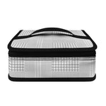Grey And White Glen Plaid Print Small Lunch Bag