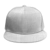 Grey And White Glen Plaid Print Snapback Cap