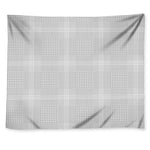 Grey And White Glen Plaid Print Tapestry