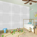 Grey And White Glen Plaid Print Wall Sticker