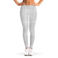 Grey And White Glen Plaid Print Women's Leggings