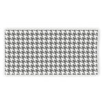 Grey And White Houndstooth Pattern Print Beach Towel