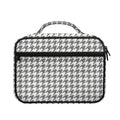 Grey And White Houndstooth Pattern Print Briefcase Bible Bag