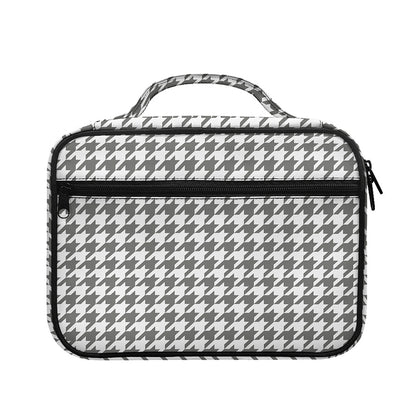 Grey And White Houndstooth Pattern Print Briefcase Bible Bag