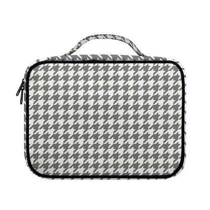 Grey And White Houndstooth Pattern Print Briefcase Bible Bag