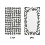 Grey And White Houndstooth Pattern Print Changing Pad Cover