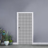 Grey And White Houndstooth Pattern Print Door Sticker