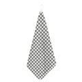 Grey And White Houndstooth Pattern Print Hand Towel