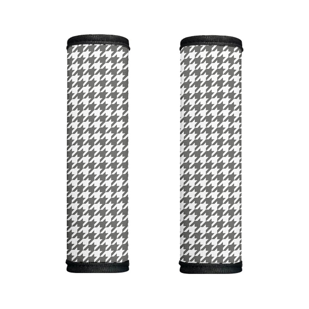 Grey And White Houndstooth Pattern Print Handle Covers
