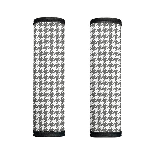 Grey And White Houndstooth Pattern Print Handle Covers