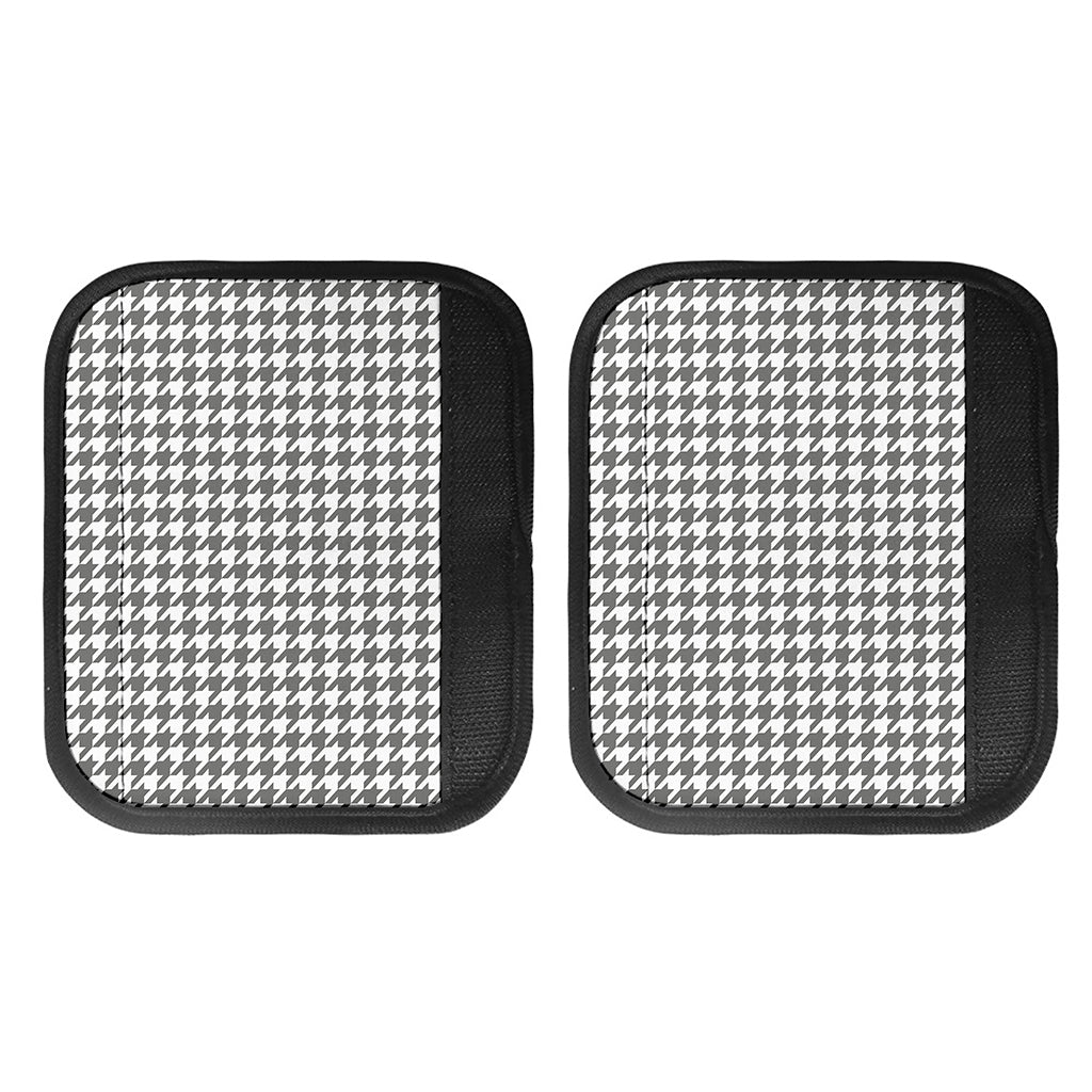 Grey And White Houndstooth Pattern Print Handle Covers