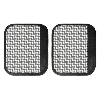 Grey And White Houndstooth Pattern Print Handle Covers
