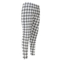Grey And White Houndstooth Pattern Print Men's Compression Pants