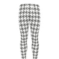 Grey And White Houndstooth Pattern Print Men's Leggings