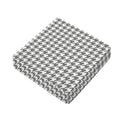 Grey And White Houndstooth Pattern Print Outdoor Seat Cushion Cover