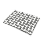 Grey And White Houndstooth Pattern Print Pet Cooling Mat Cover