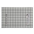 Grey And White Houndstooth Pattern Print Placemat