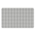 Grey And White Houndstooth Pattern Print Polyester Doormat