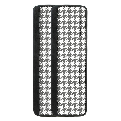 Grey And White Houndstooth Pattern Print Refrigerator Handle Covers
